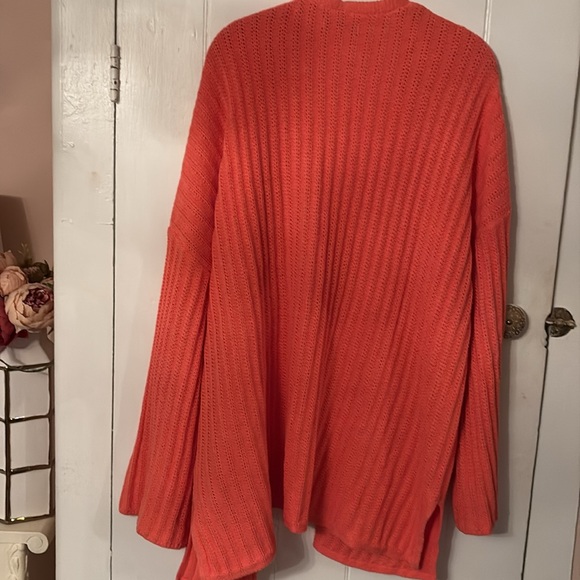 Women's American Eagle Coral Open-Front Cardigan Sweater EUC XL - Picture 4 of 6